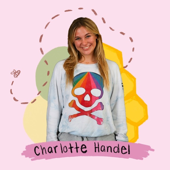 AVIATOR NATION x SOUL CYCLE Rainbow Skull & Bones Tie Dye Crewneck/Sweatshirt🌈 - Picture 2 of 8